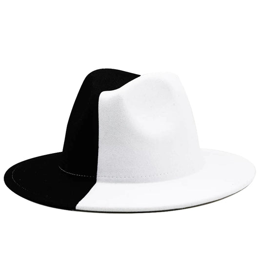 Black White Jazzy Fedora Hat