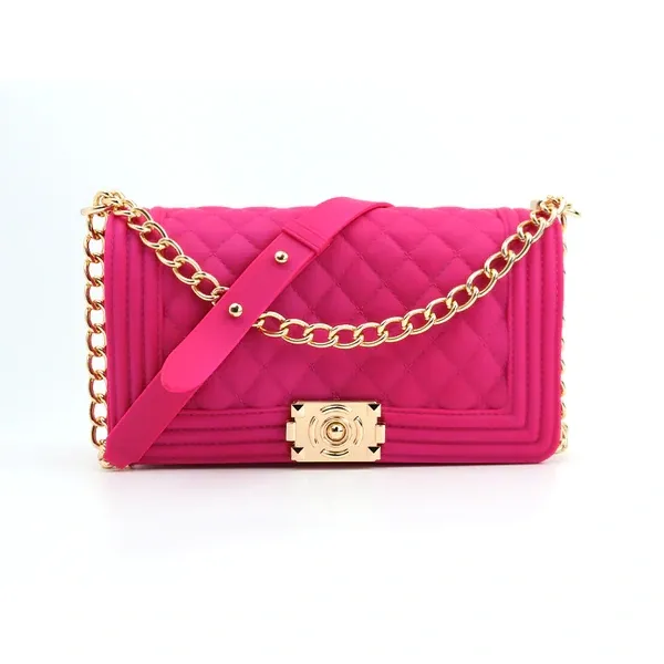 Large Hot Pink Jelly Handbag