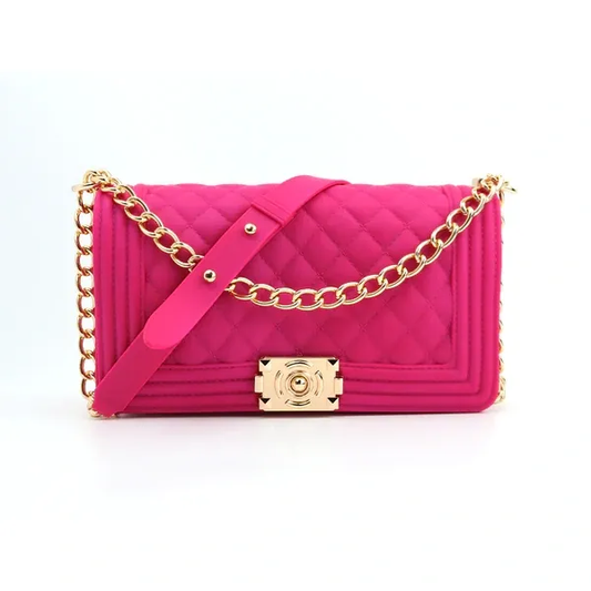 Large Hot Pink Jelly Handbag